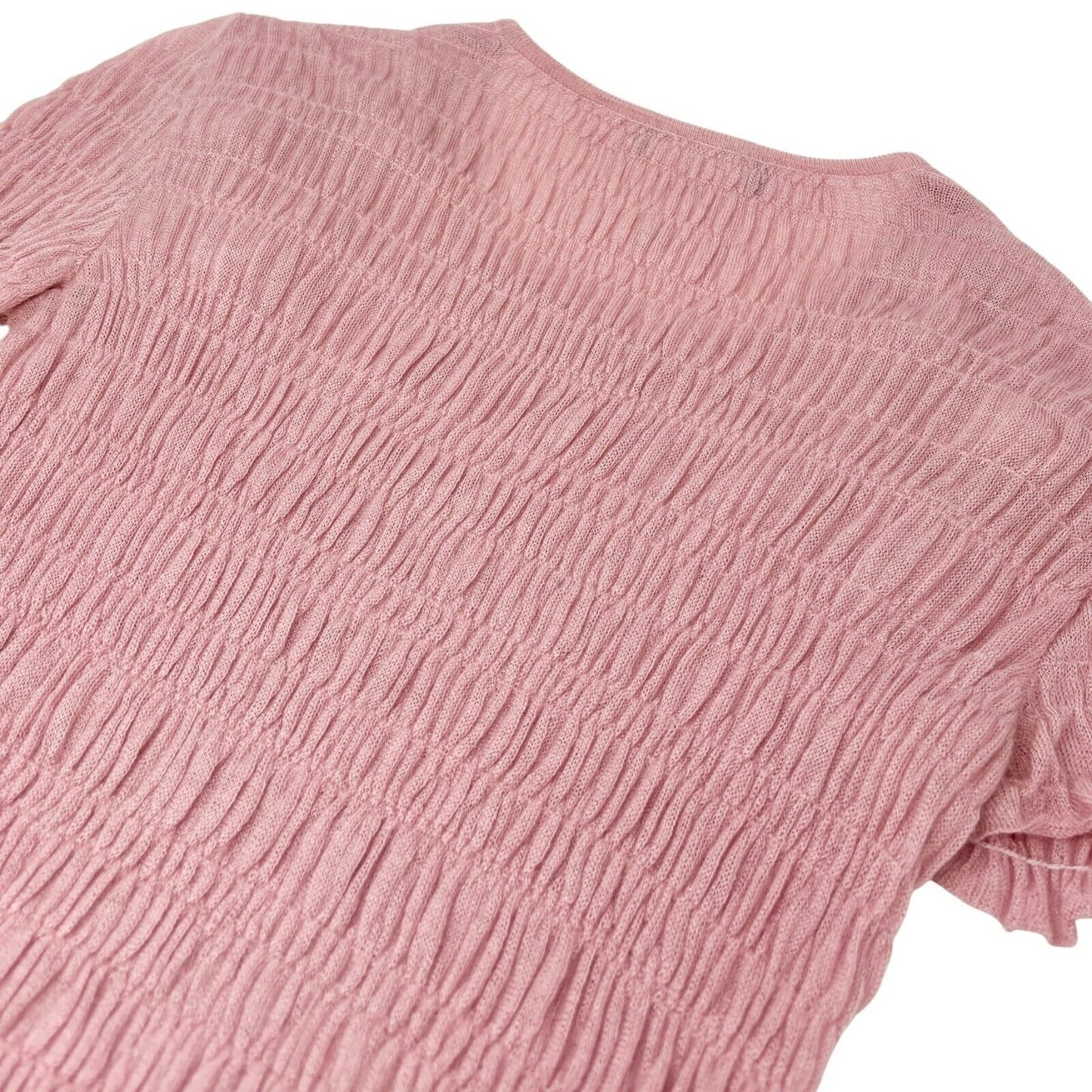 Christian Dior Vintage 2003 Bondage Summer Knit Top #36 Pink Silver Cashmere