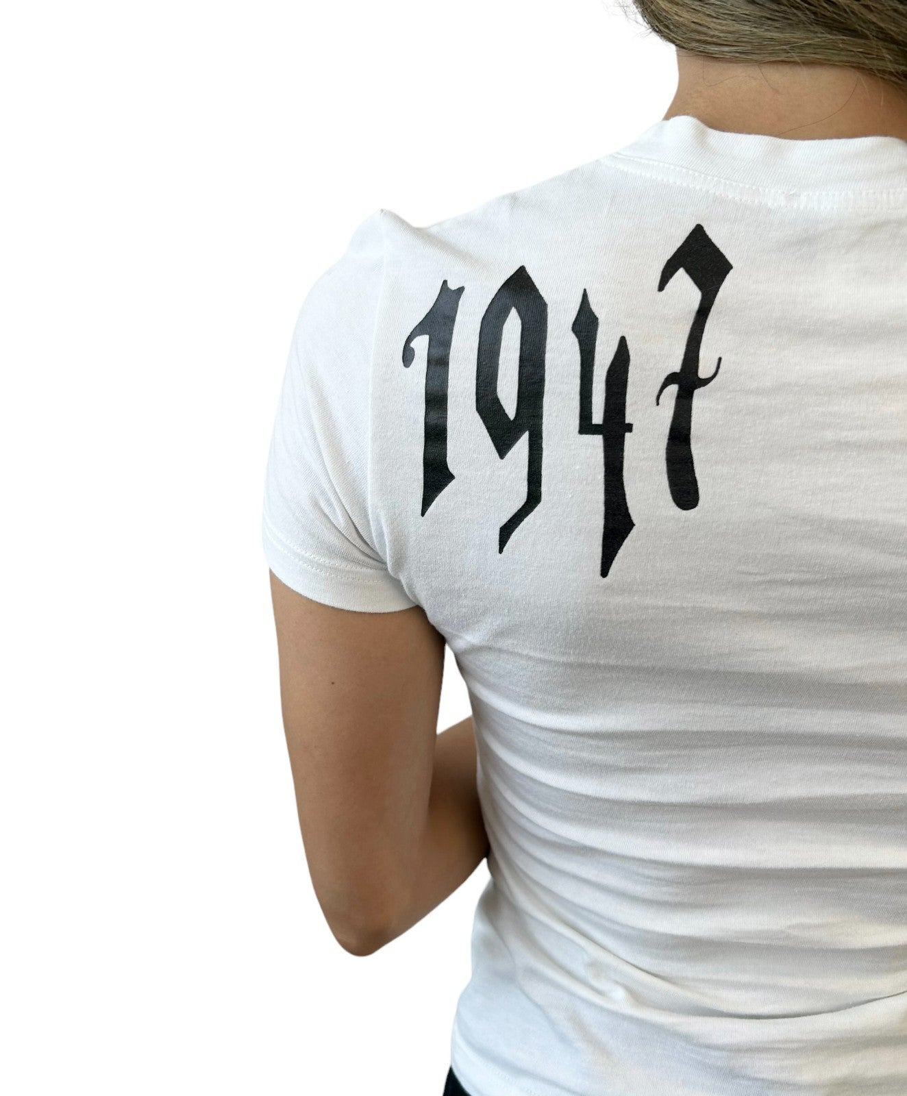 Christian Dior Vintage 2002 Logo T-shirt Top #38 Calligraphy Gothic White Black