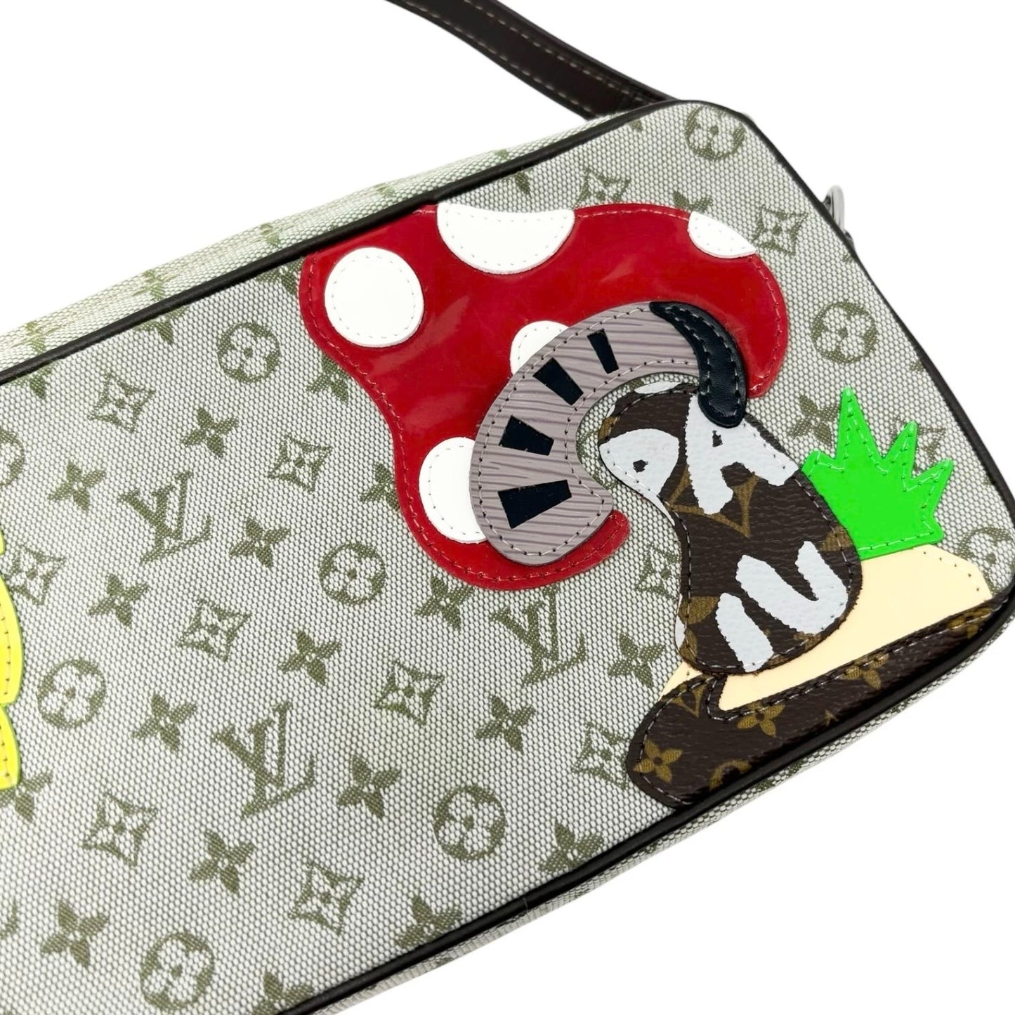 LOUIS VUITTON Vintage Conte de fees LV Monogram Logo Shoulder Bag Mushroom Green