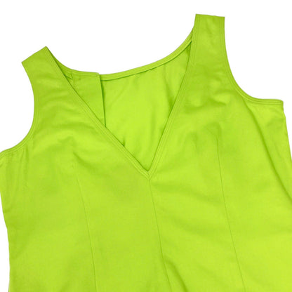 VERSACE JEANS COUTURE Vintage Dress #40 Multicolor Medusa Button Green Rank AB