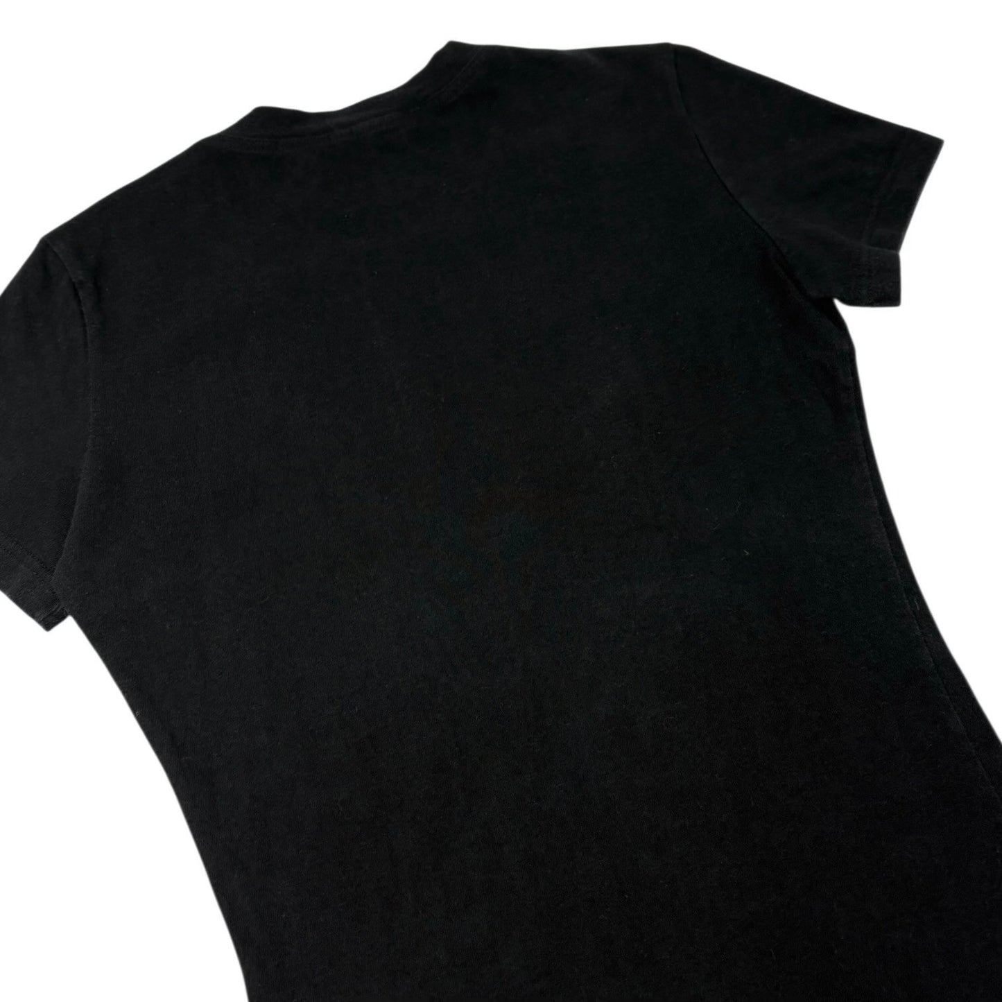 Christian Dior 2002 Vintage Addict Big Logo T-shirt Top #38 Black White Cotton