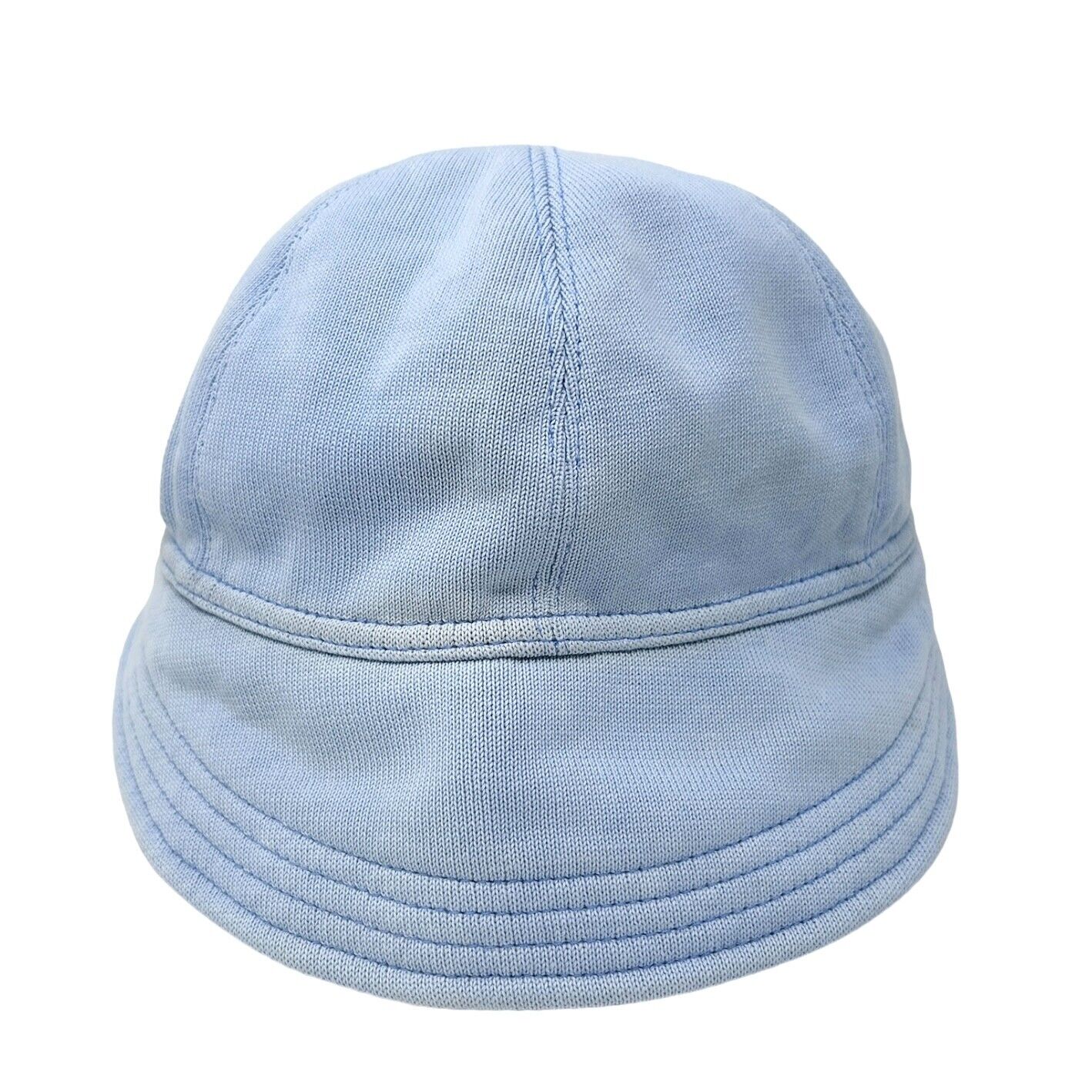 CHANEL Sport 03A Vintage CC Mark Logo Bucket Hat #M Light Blue Cotton RankAB