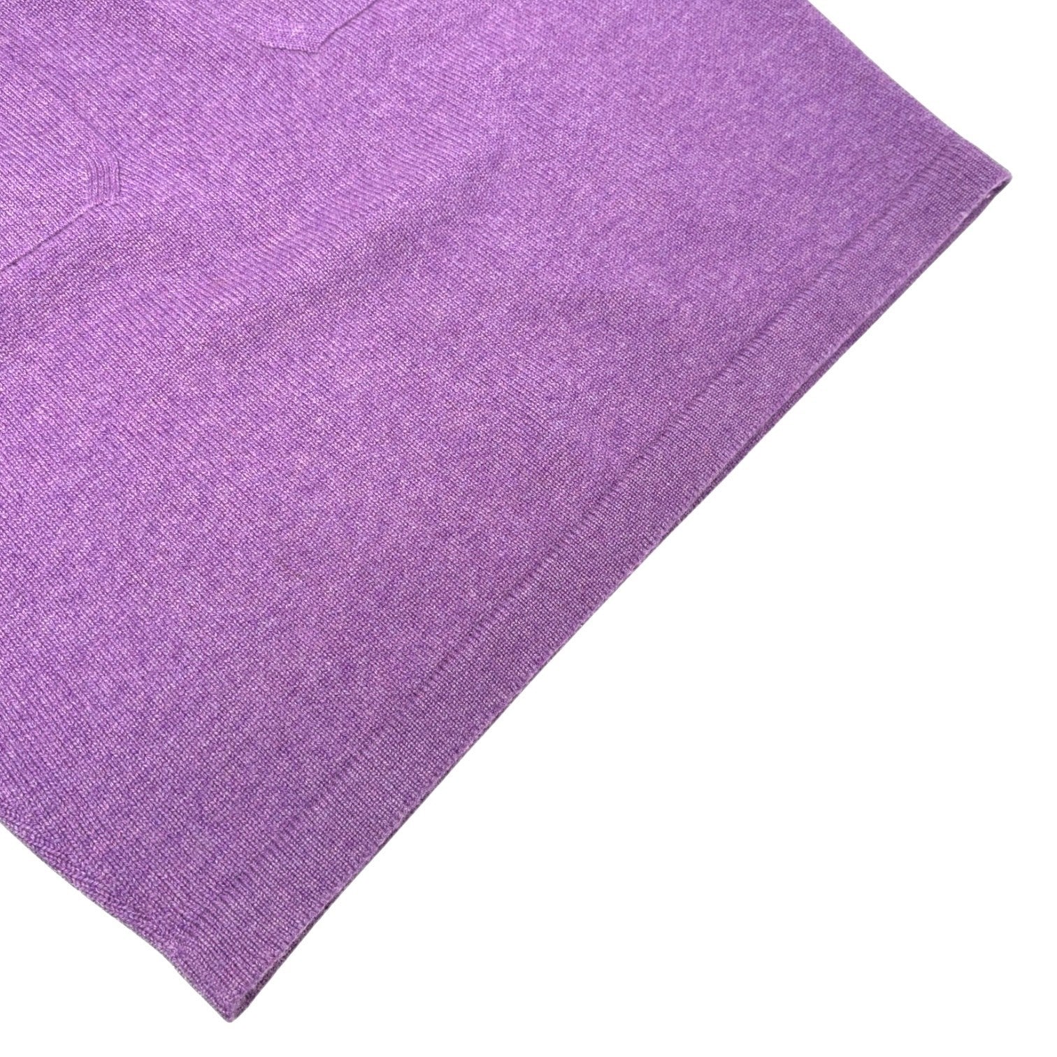 CHANEL Vintage P44445 CC Turnlock Logo Sweater Dress #34 Cashmere Purple Silver