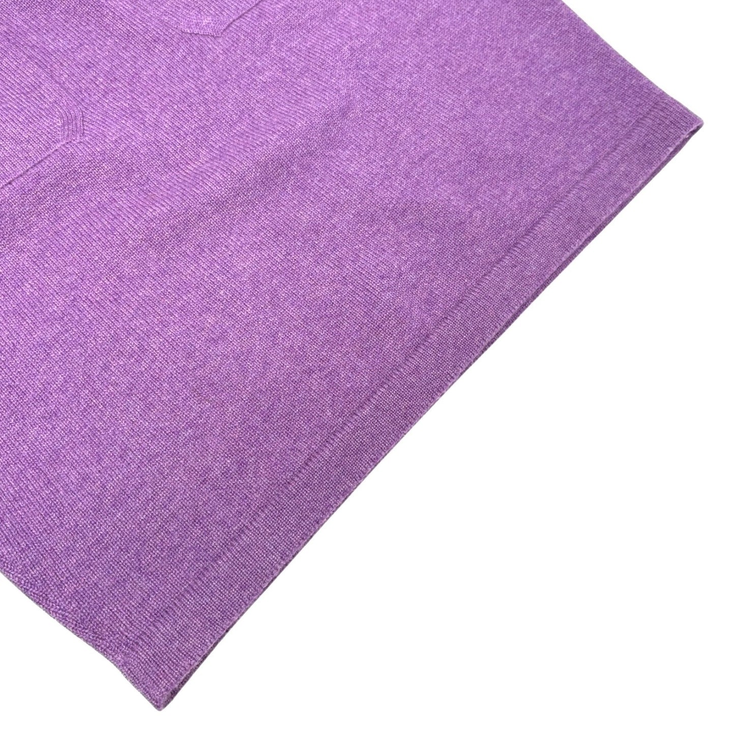 CHANEL Vintage P44445 CC Turnlock Logo Sweater Dress #34 Cashmere Purple Silver