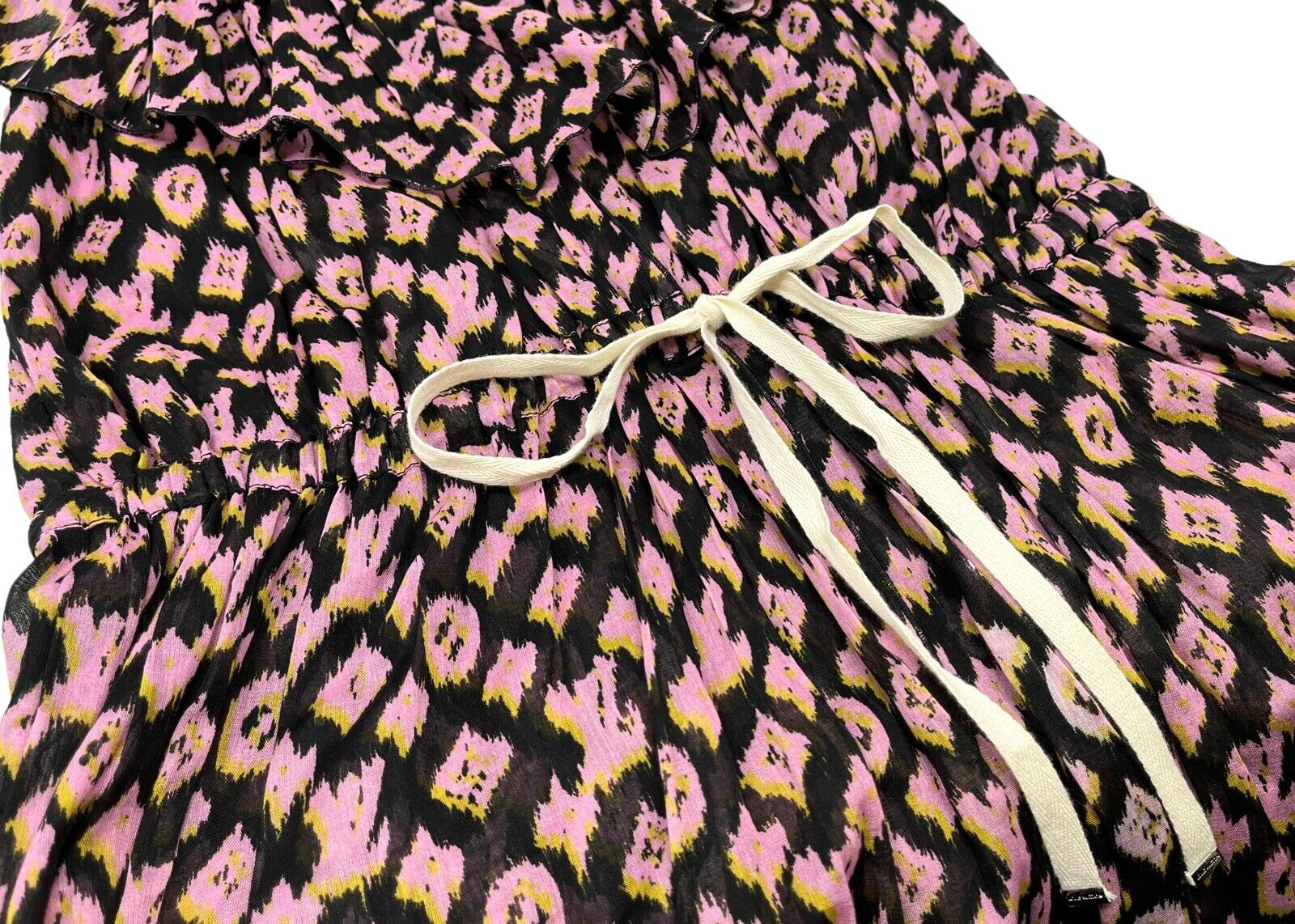 LOUIS VUITTON Vintage LV Monogram Tunic Top #36 Pink Black Cotton RankA