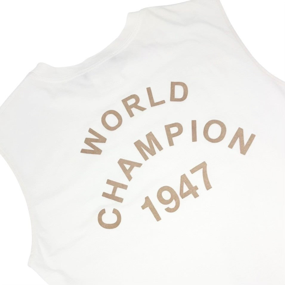Christian Dior Vintage 2002 J'ADORE Tank Top #44 White Light Brown 902304