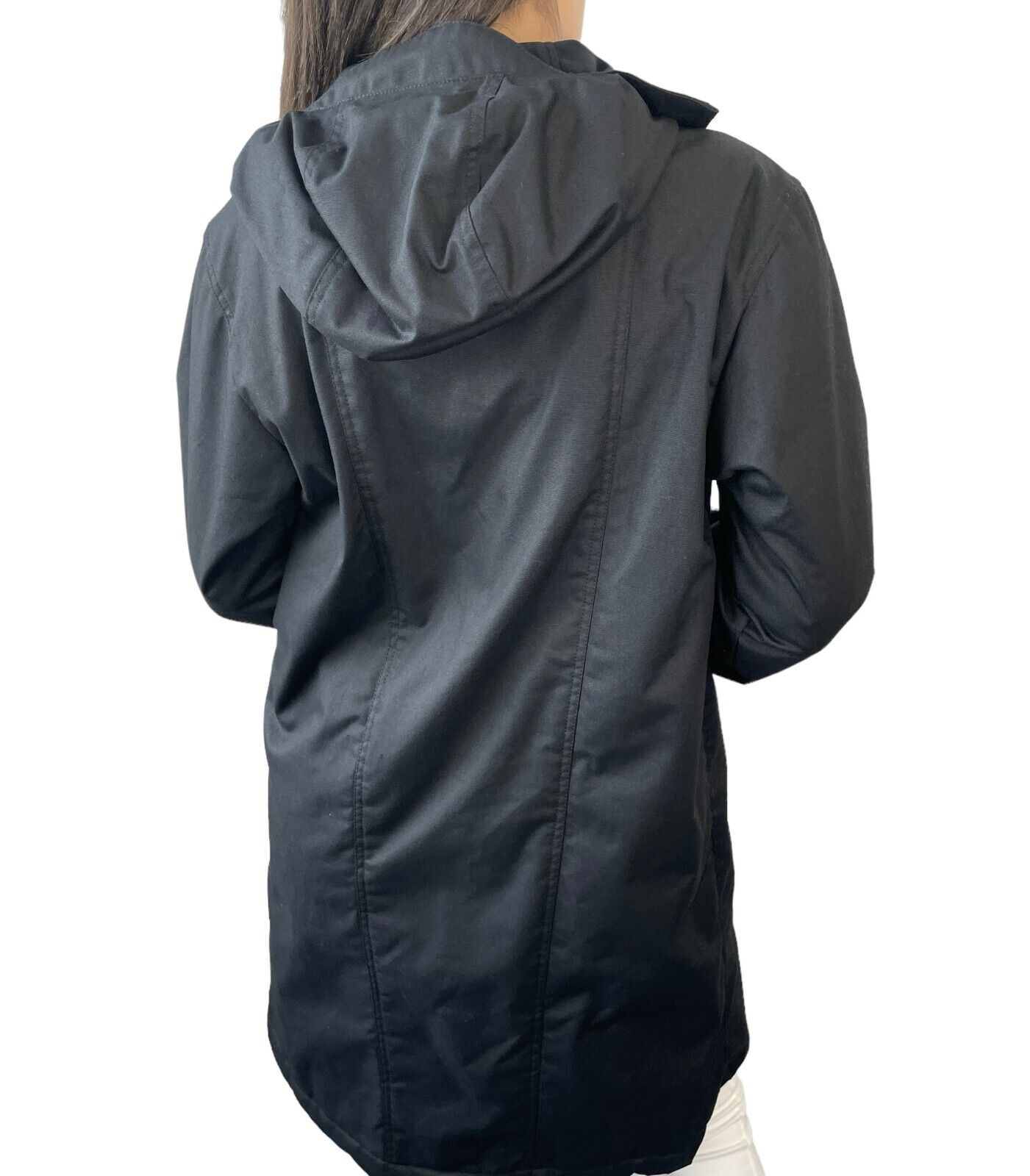 CHANEL Sport Vintage 02A CC Logo Zipped Hoodie Jacket Coat #36 Black Polyester