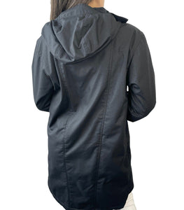 CHANEL Sport Vintage 02A CC Logo Zipped Hoodie Jacket Coat #36 Black Polyester