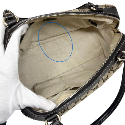 GUCCI Vintage GG Monogram Lovely Heart Shoulder Bag Beige Brown Canvas 902325
