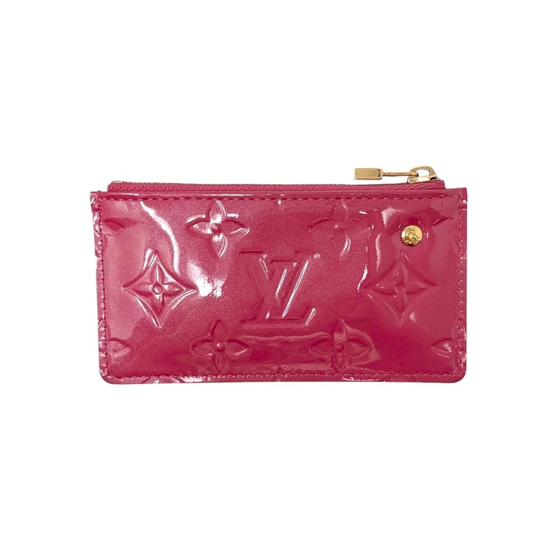 LOUIS VUITTON Vintage Monogram Vernis Pochette Cles Coin Case Pink 902010