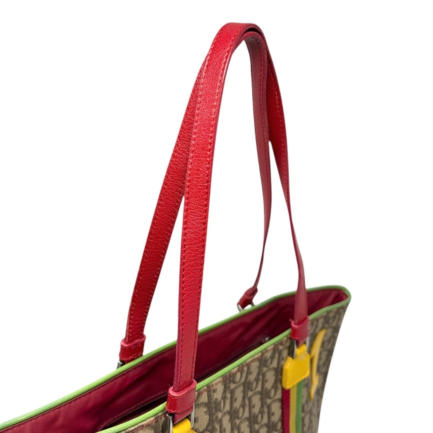 Christian Dior Vintage Rasta No.1 Trotter Monogram Tote Shoulder Bag Brown PVC