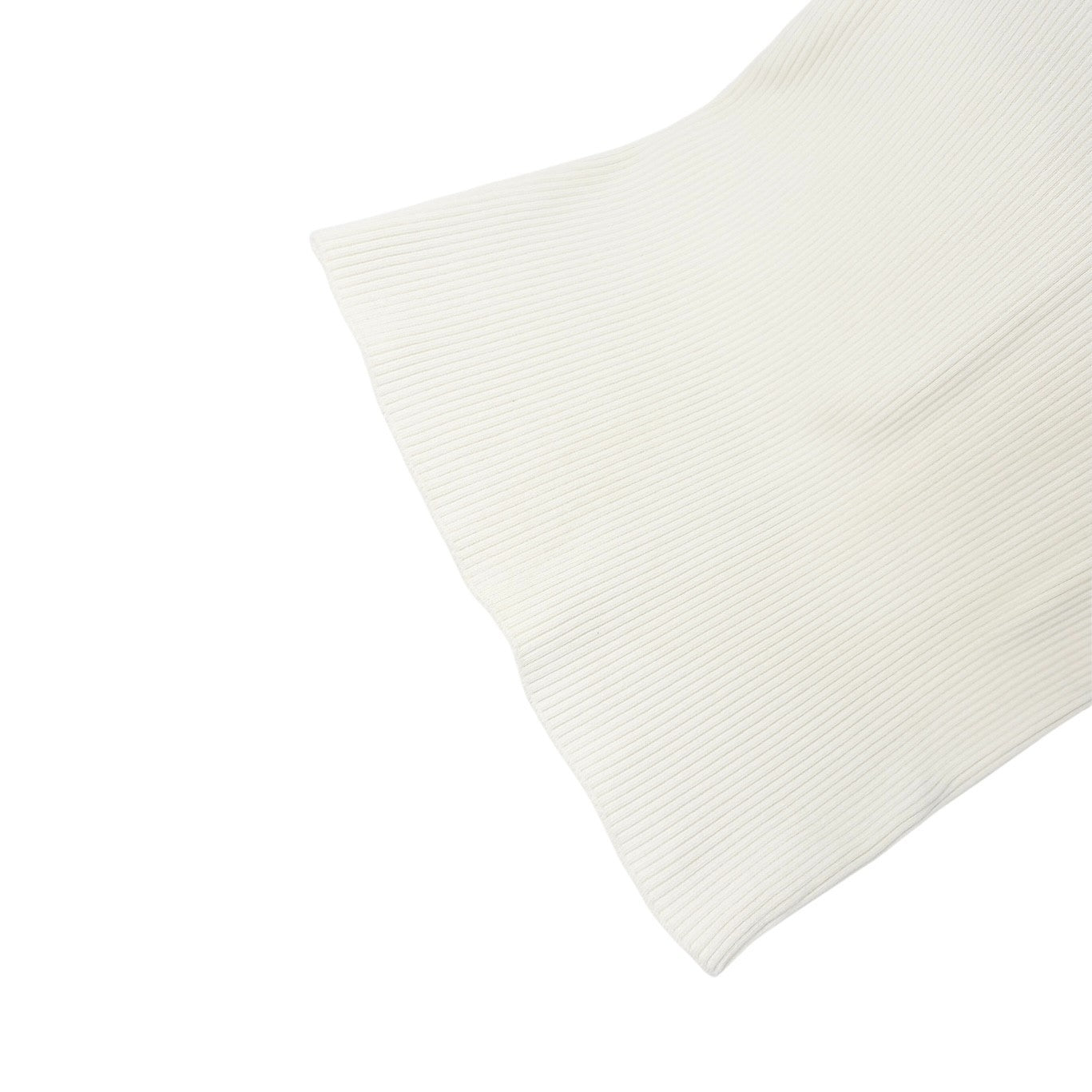 HERMES Vintage Logo Clou de Selle Button Rib Knit Tank Top #L White Gold Viscose