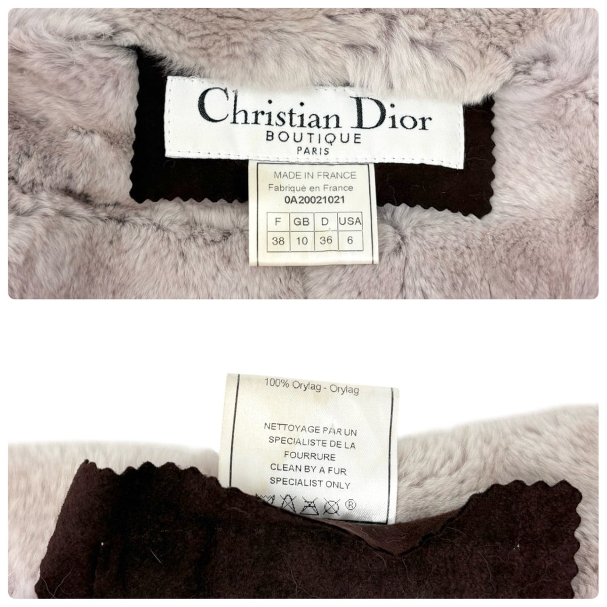Christian Dior Vintage 2000 Cropped Fur Jacket #38 Dark Purple Suede 902361