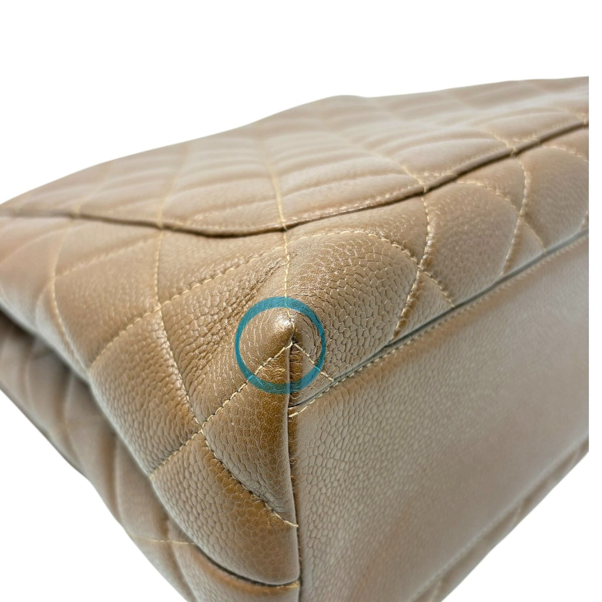 CHANEL Vintage CC Turnlock Quilted Top Handle Bag Brown Gold Leather 902334