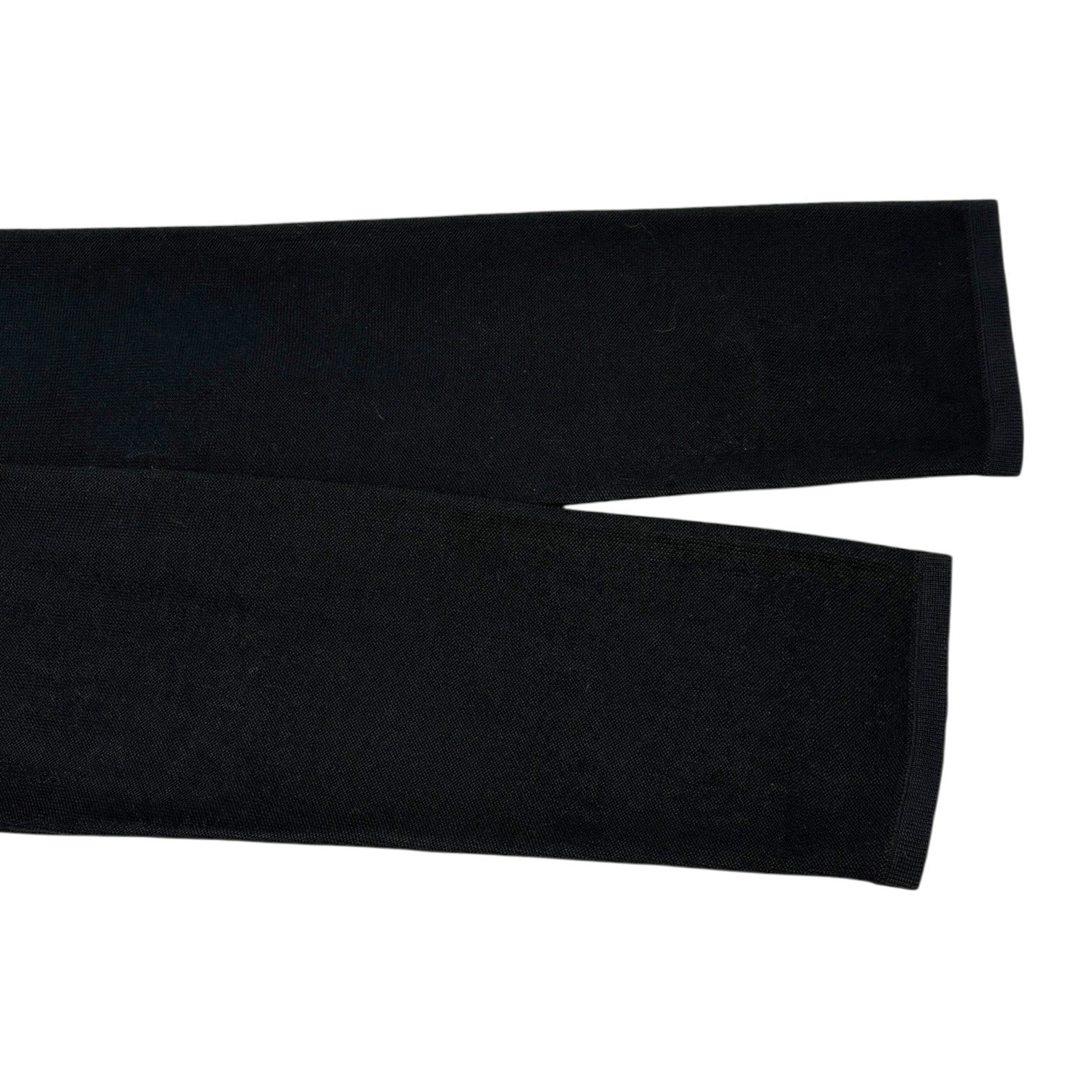 CHANEL Vintage 98P CC Mark Logo Silk Knit Long-sleeve Top #38 Black T-shirt