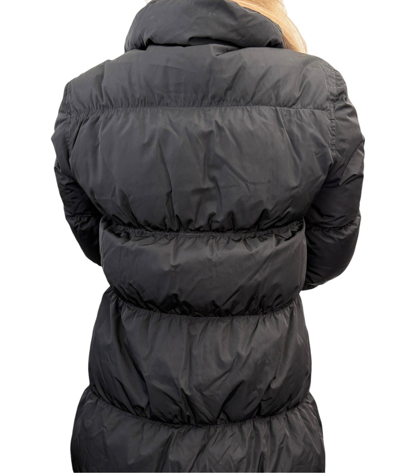 CHANEL Sport Vintage 07A Quilted Puffer Jacket Coat #38 Nylon Black White