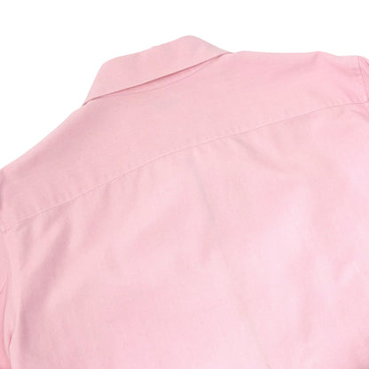 CHANEL Vintage 98P CC Logo Cropped Zip Shirt Top #40 Pink Cotton 902832