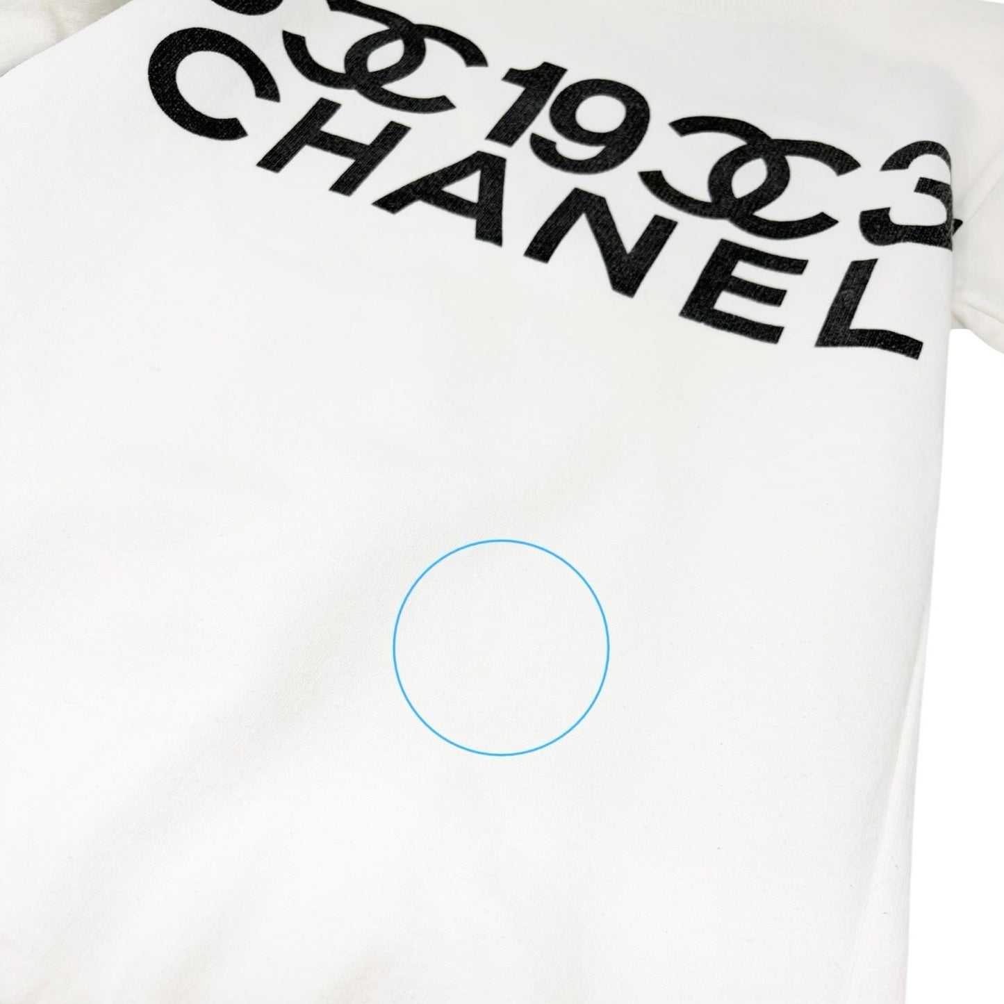 CHANEL Vintage CC Logo Sweatshirt Top White Black Cotton Long Sleeve 901974