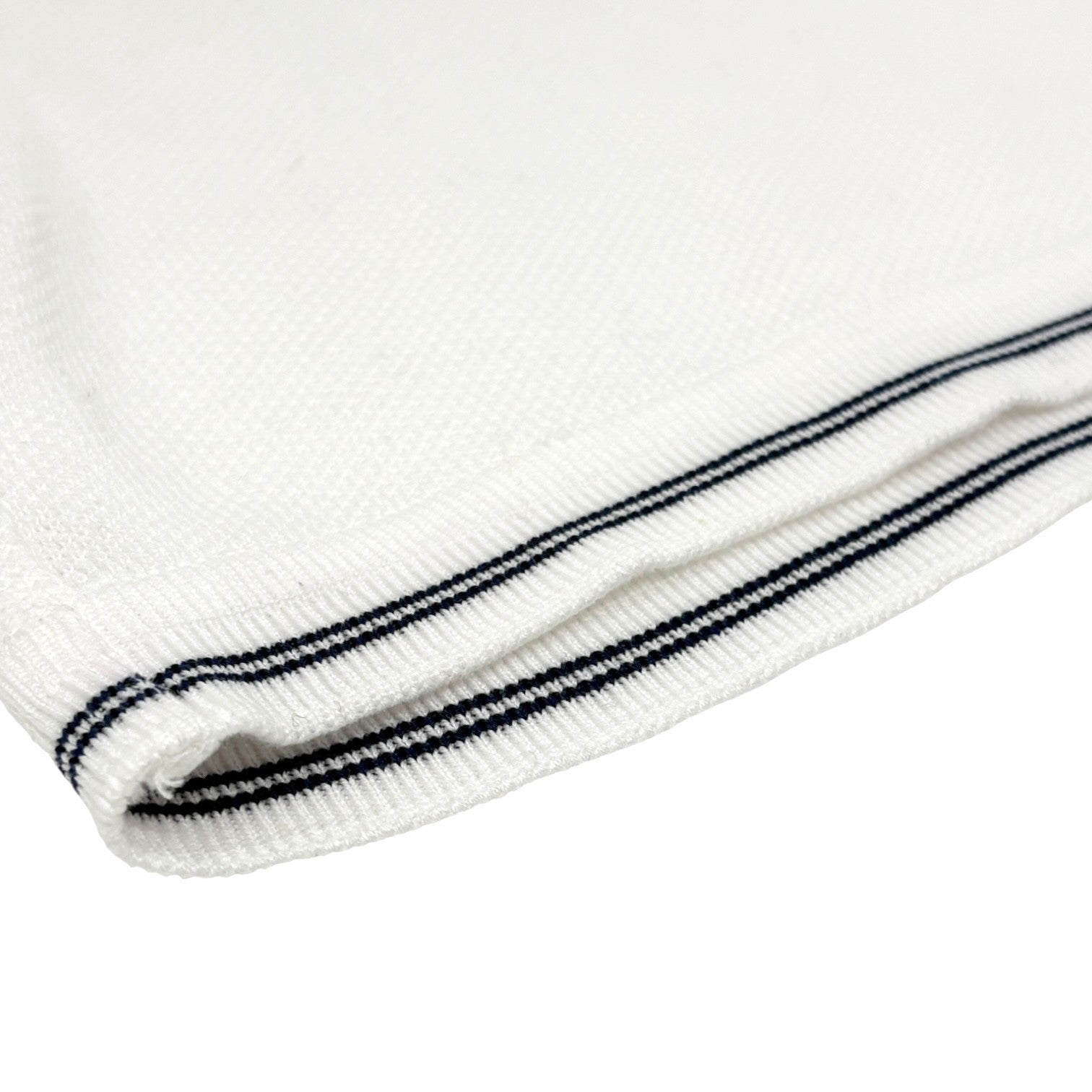 CHANEL Sport Vintage 05P CC Logo Polo T-shirt Top #38 Tennis Racket White Blue