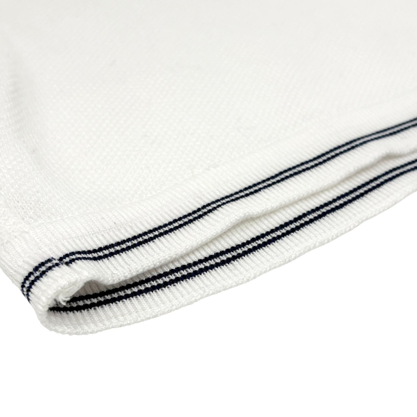 CHANEL Sport Vintage 05P CC Logo Polo T-shirt Top #38 Tennis Racket White Blue