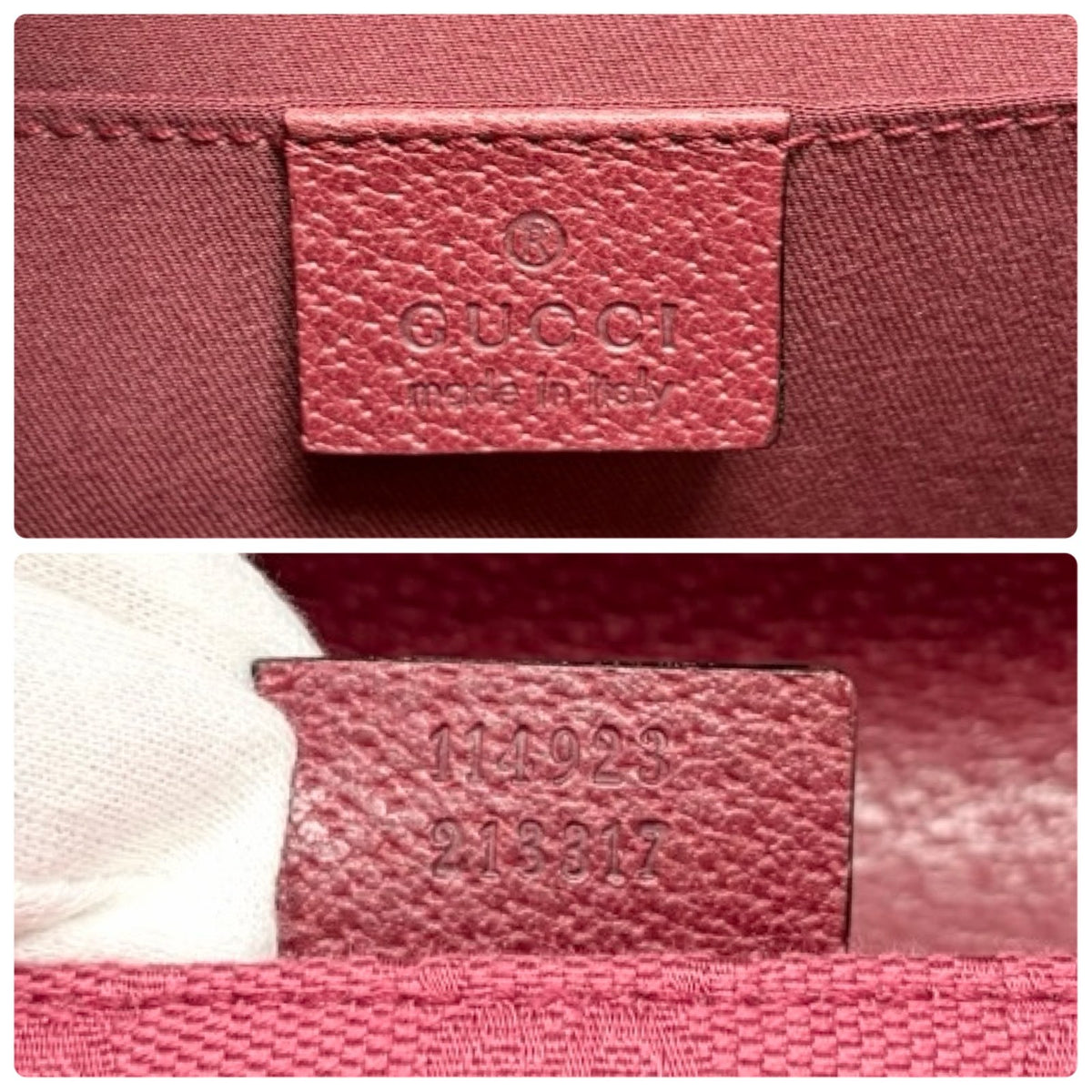 GUCCI Vintage GG Monogram Horsebit Chain Shoulder Bag Pochette Pink 902381
