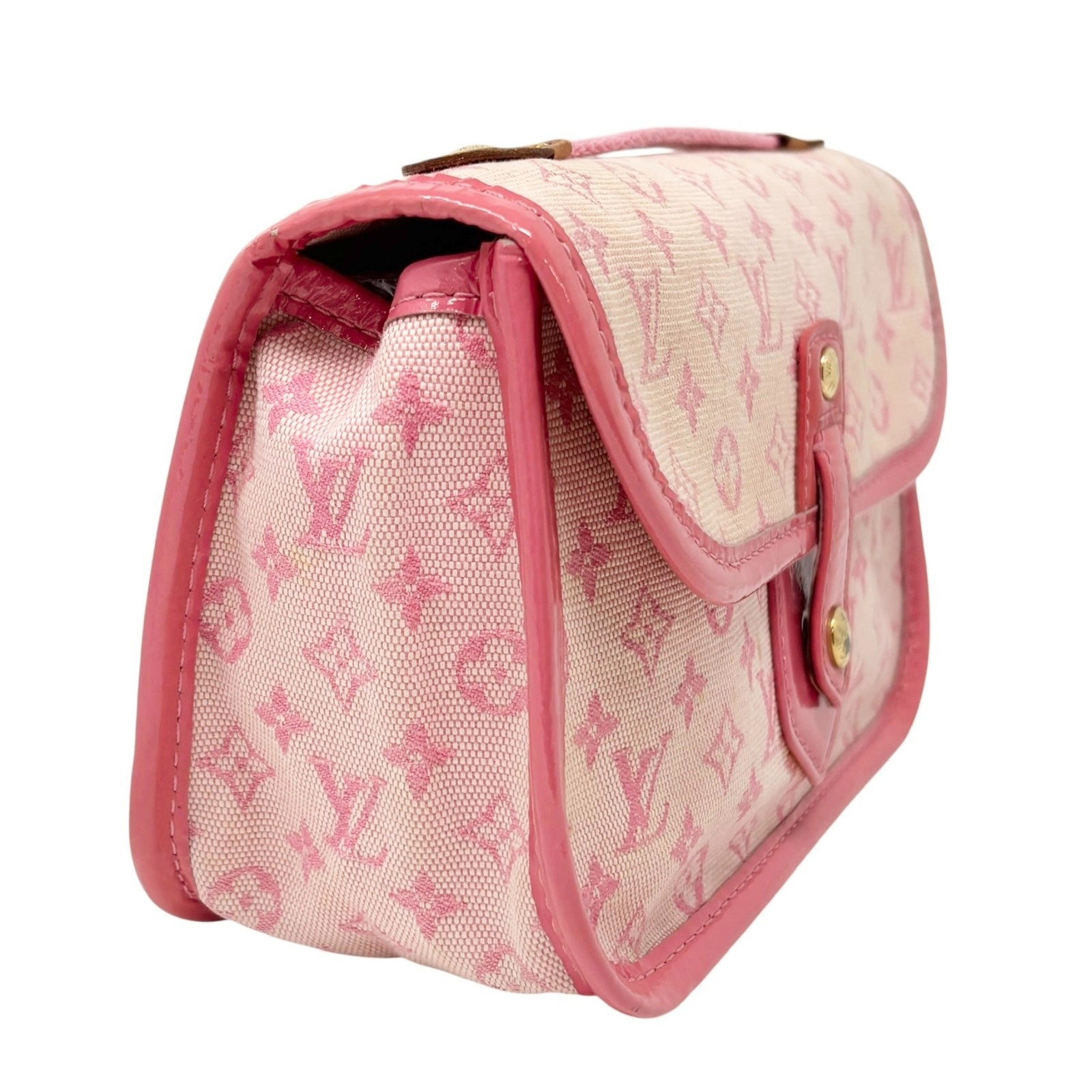 LOUIS VUITTON Vintage Monogram Mini Lin Trousse Mary Kate Pochette Bag Pink