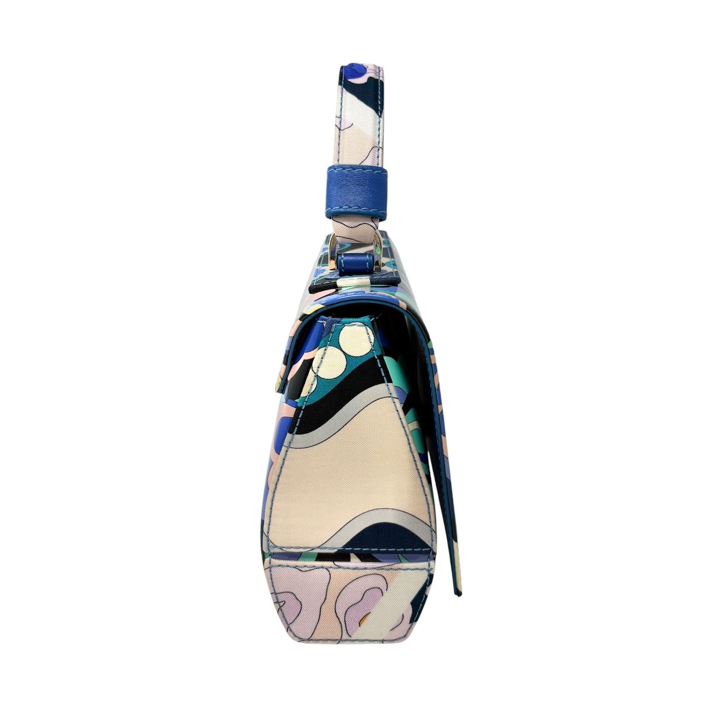 EMILIO PUCCI Vintage Logo Psychedelic Printed Multicolor 2way Bag Blue 902568
