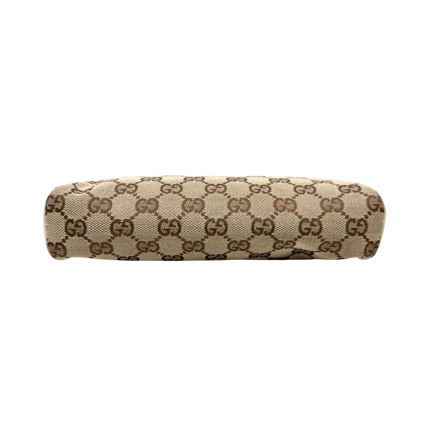 GUCCI Vintage GG Monogram Abbey Mini Shoulder Bag White Brown Canvas 901868