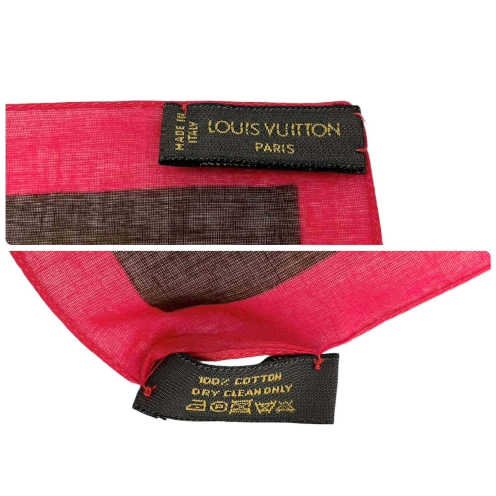 LOUIS VUITTON Vintage LV Monogram Cherry Scarf Wrap Takashi Murakami Brown Red