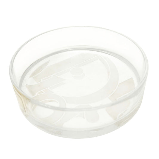 Christian Dior Vintage Logo Ashtray Circle Clear Color Glass