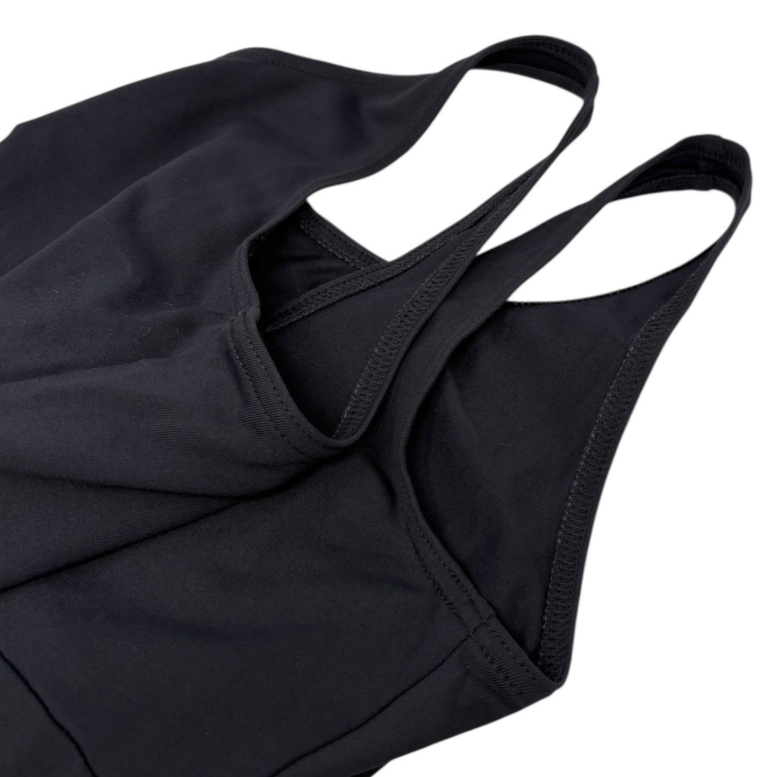 CHANEL Vintage 03C CC Swimwear Mini Dress One-Piece #42 Black White Nylon