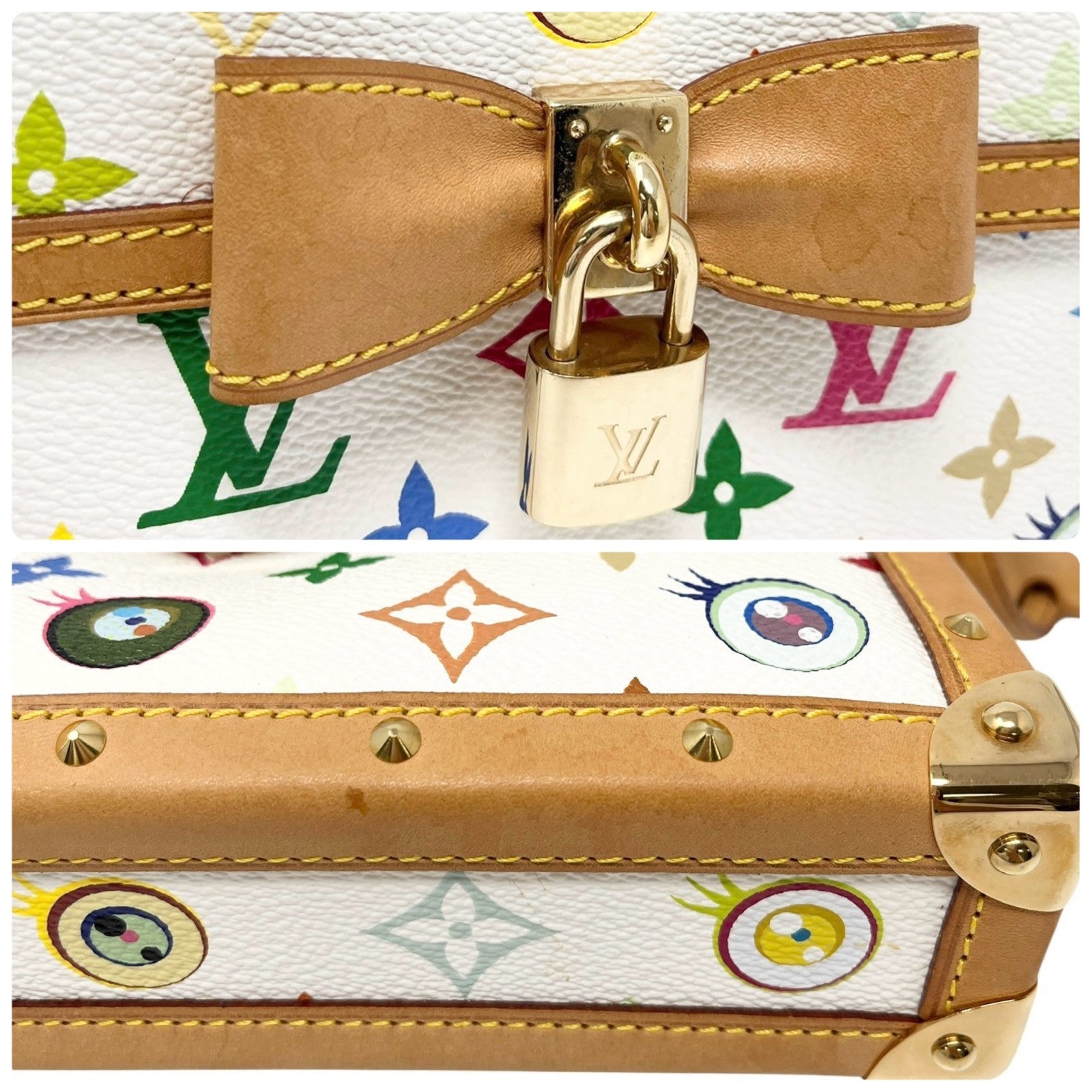 LOUIS VUITTON Vintage M92055 Eye Love Monogram Pochette Eye Miss You Bag