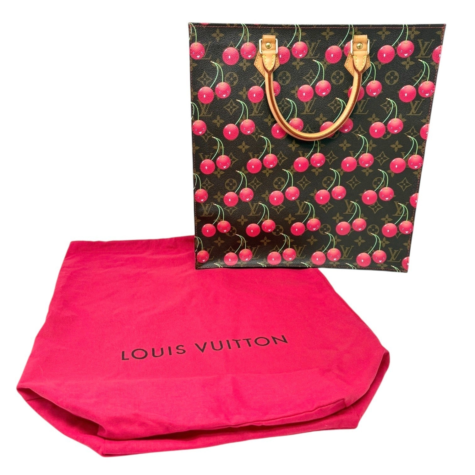 LOUIS VUITTON Vintage M95010 2005 Monogram Cherry Bag Sac Plat Brown Murakami