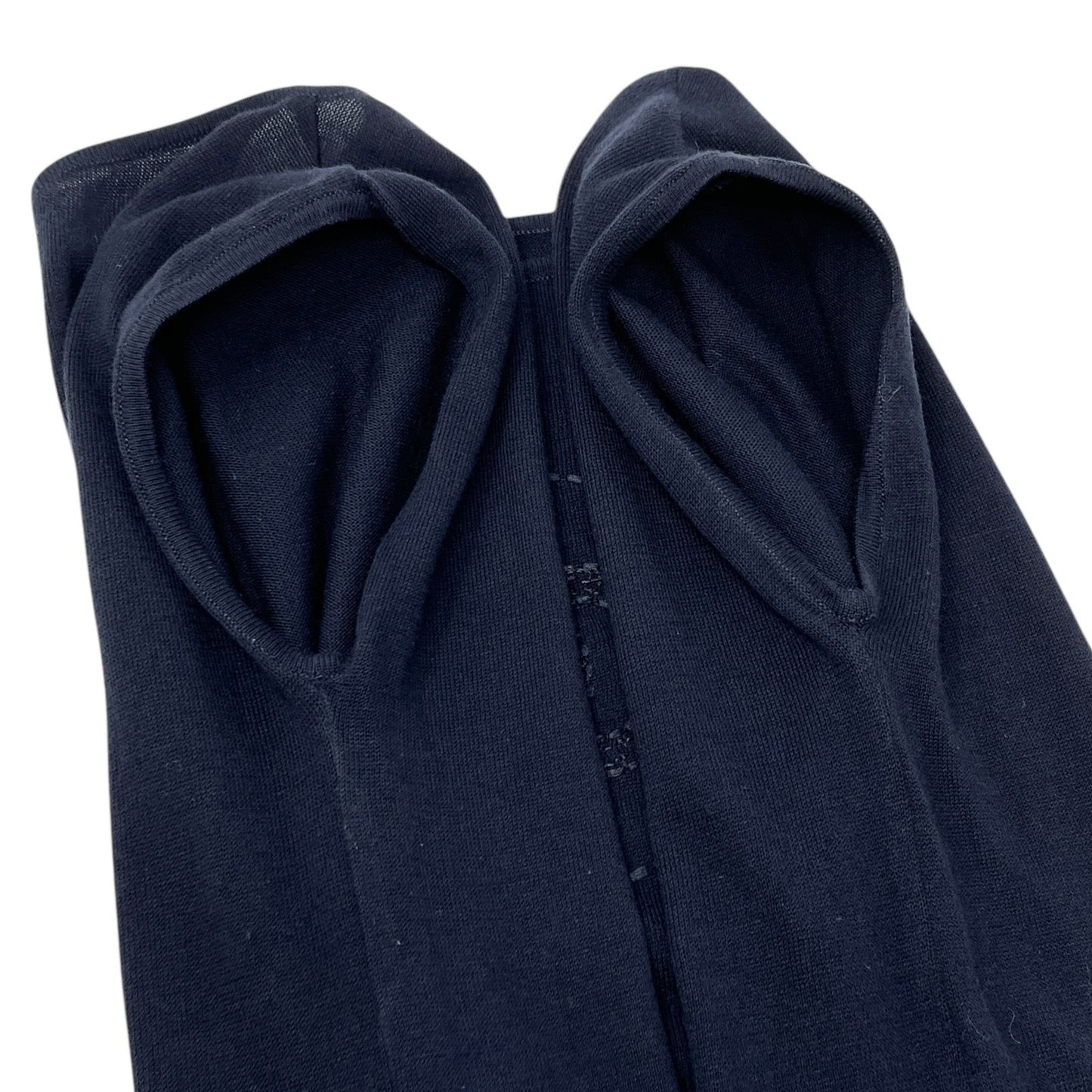 CHANEL Vintage 07P CC Mark Logo Summer Knit Top #36 Sleeveless Stitch Dark Blue