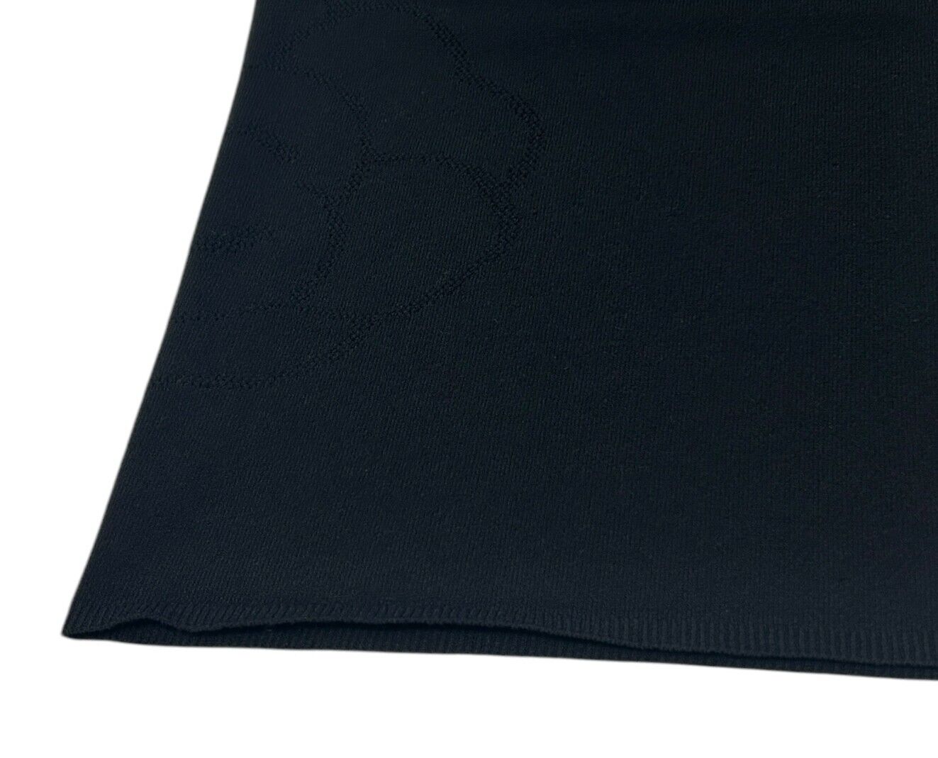 CHANEL Vintage 05P CC Camellia Logo T-shirt Top #38 Black Short Sleeve Viscose