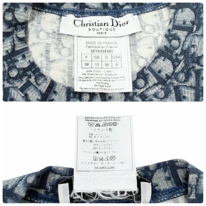 Christian Dior Vintage J'ADORE Logo Trotter Tank Top #38 Dark Blue White 902490