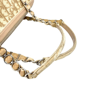 Christian Dior Vintage 2005 Romantique Trotter Monogram Shoulder Bag Cream