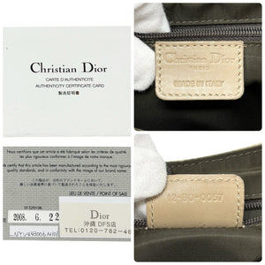 Christian Dior Vintage 2007 Trotter Monogram Crossbody Bag Charm Cream Leather