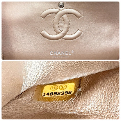 CHANEL Vintage CC Turnlock Quilted Chain Flap Bag 2 Way Metallic Gold 902919