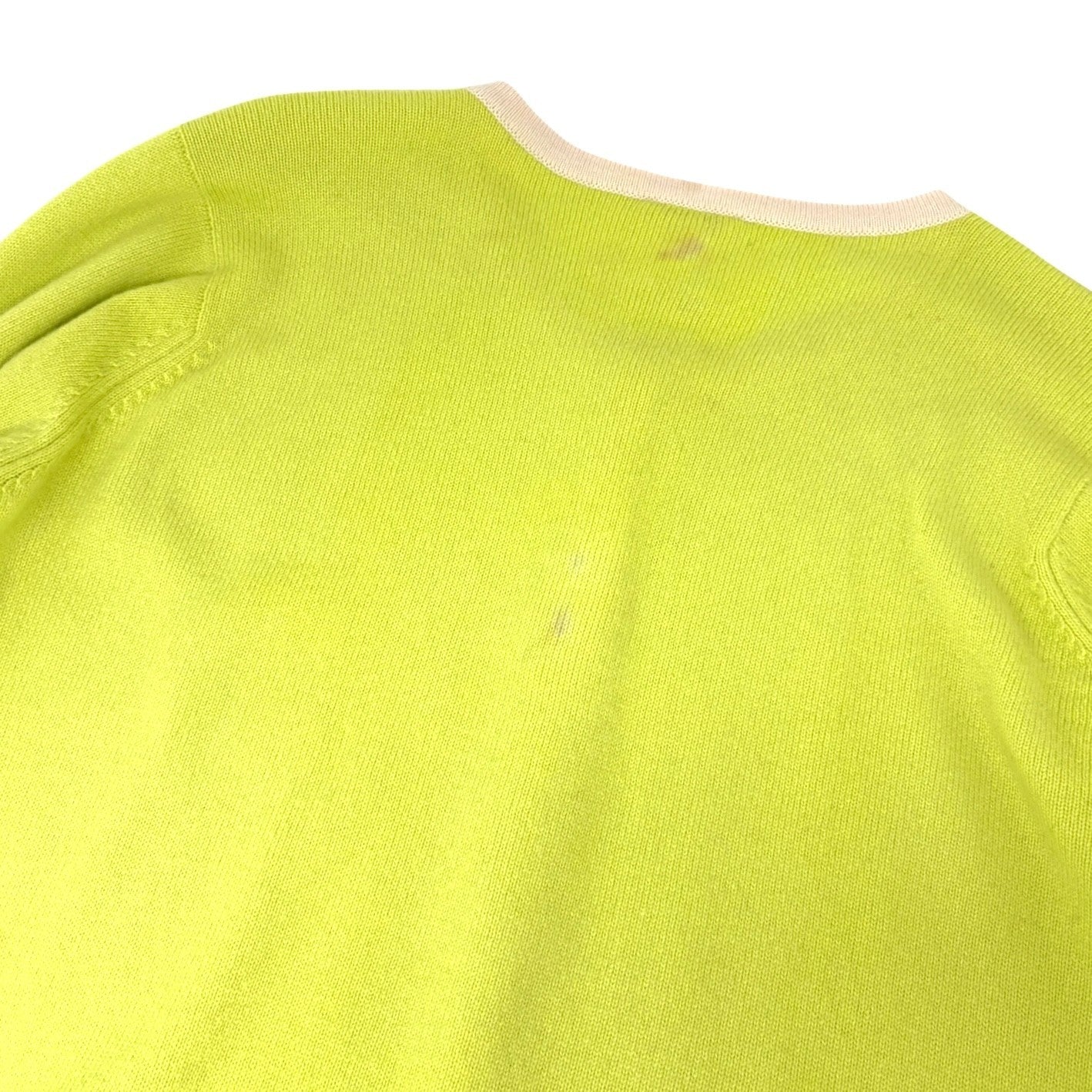 CHANEL Vintage 96C CC Multicolor Button Sweater Cardigan Top Green #44 Cashmere