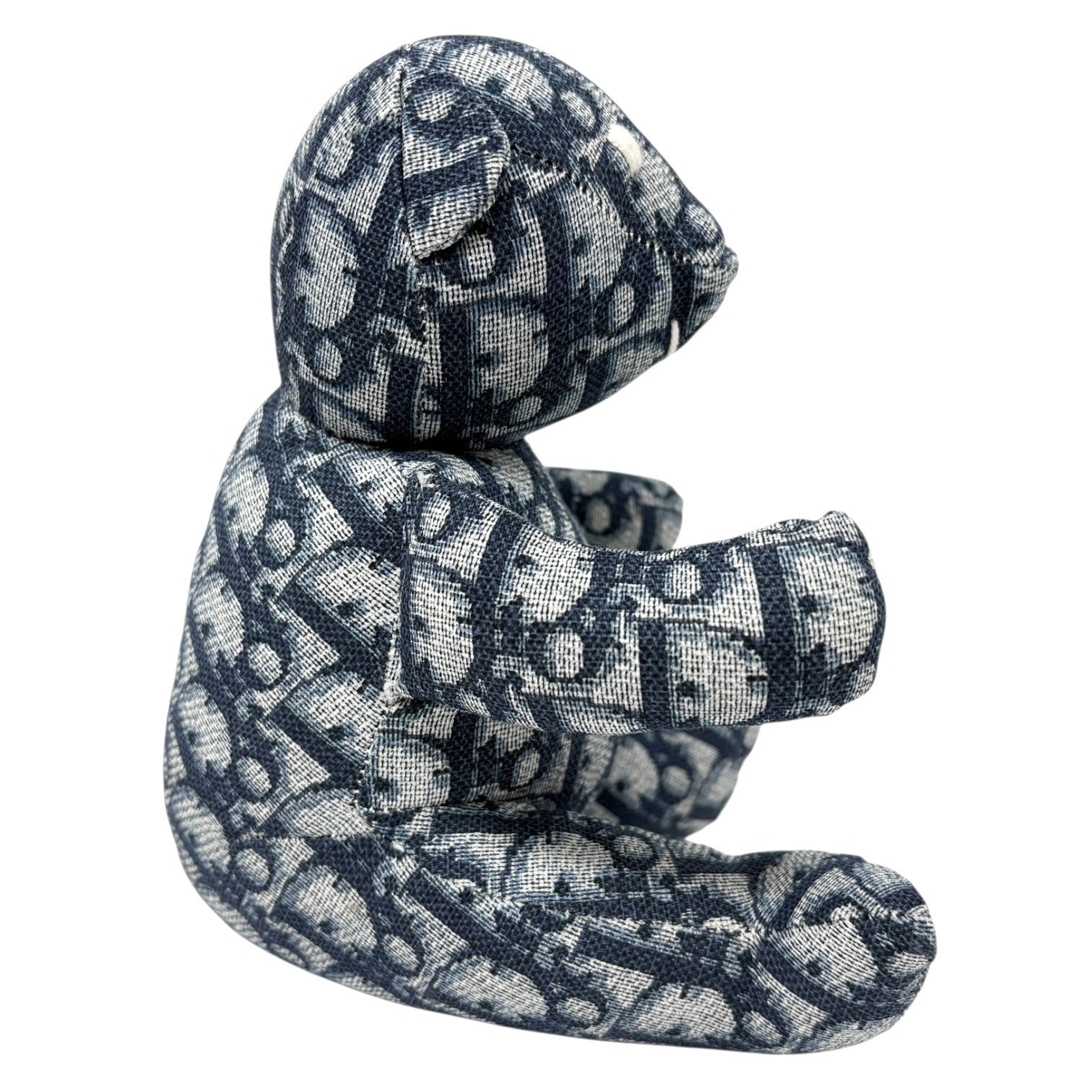 Christian Dior Vintage baby Dior Trotter Monogram Teddy Bear Plush Toy Blue