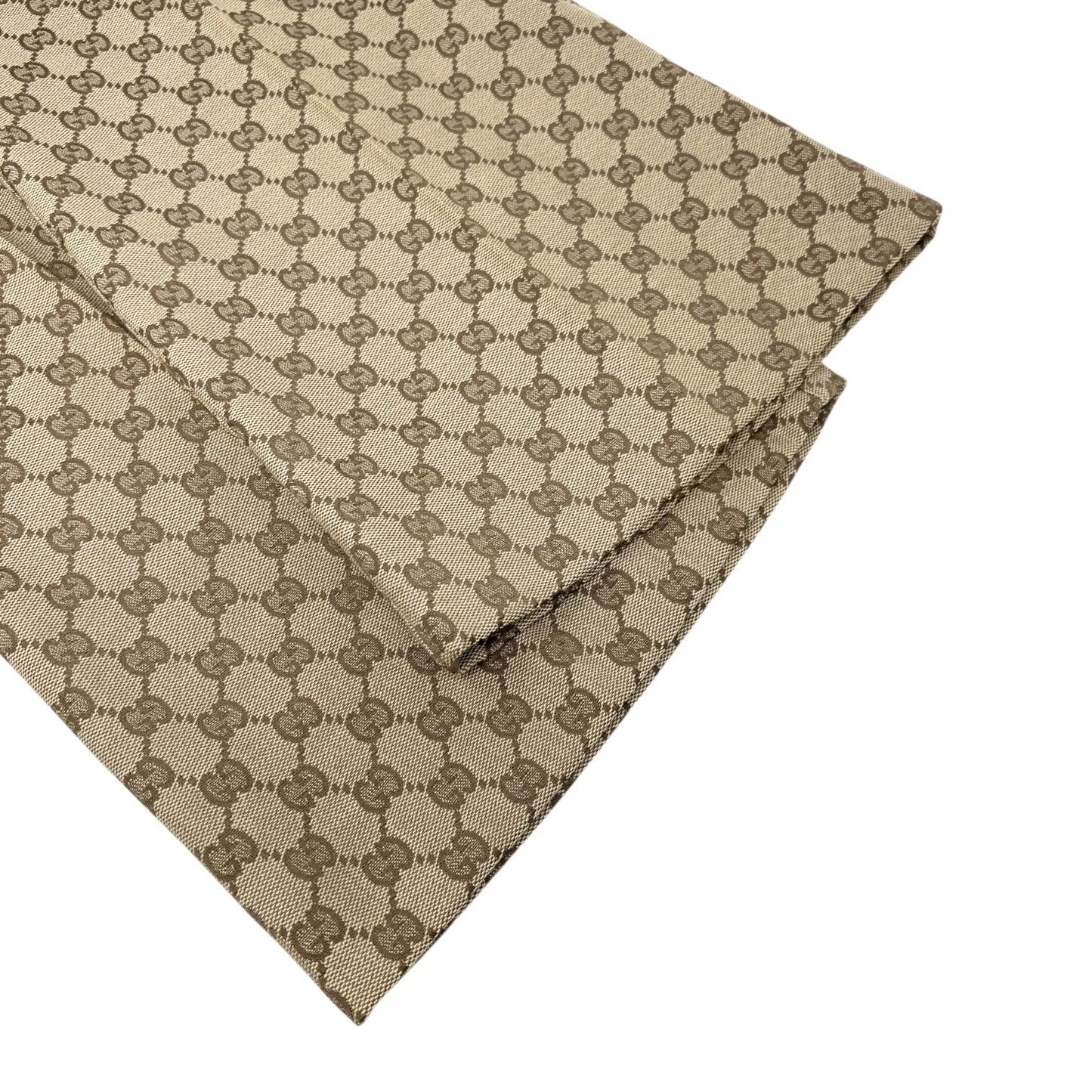GUCCI Vintage GG Logo Jacquard Canvas Belted Tapered Cropped Pants #38 Beige