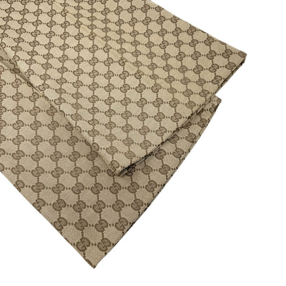 GUCCI Vintage GG Logo Jacquard Canvas Belted Tapered Cropped Pants #38 Beige
