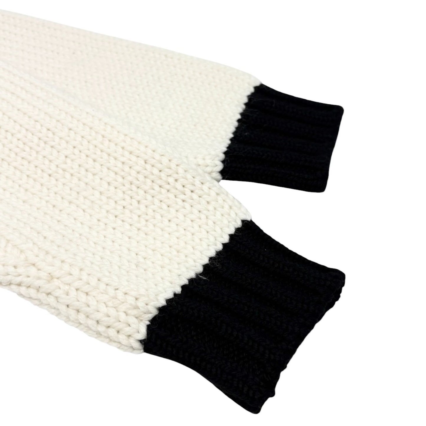 CHANEL Sport Vintage 08A CC Logo Snowflake Knit Turtleneck Sweater #38 901977