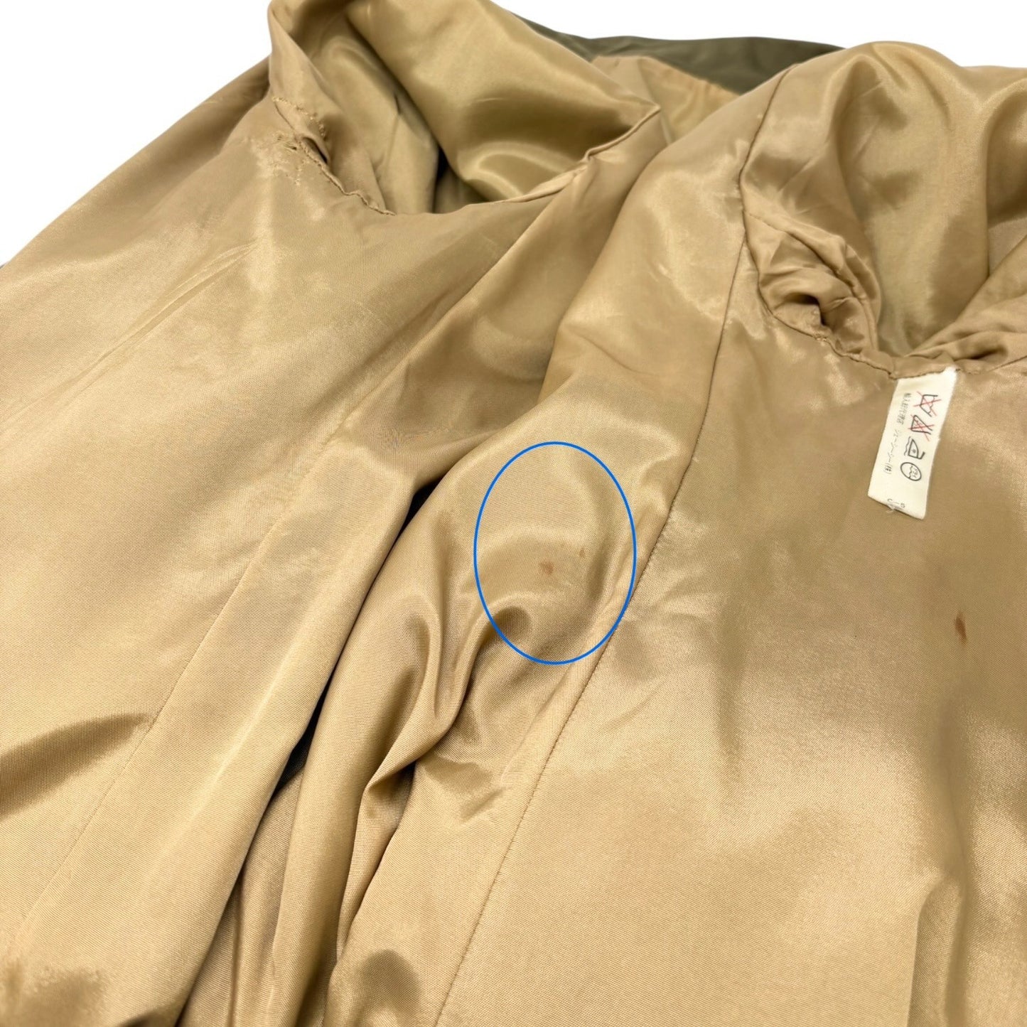 CELINE Vintage Macadam Logo Button Trench Coat Long Jacket Khaki Gold Cotton