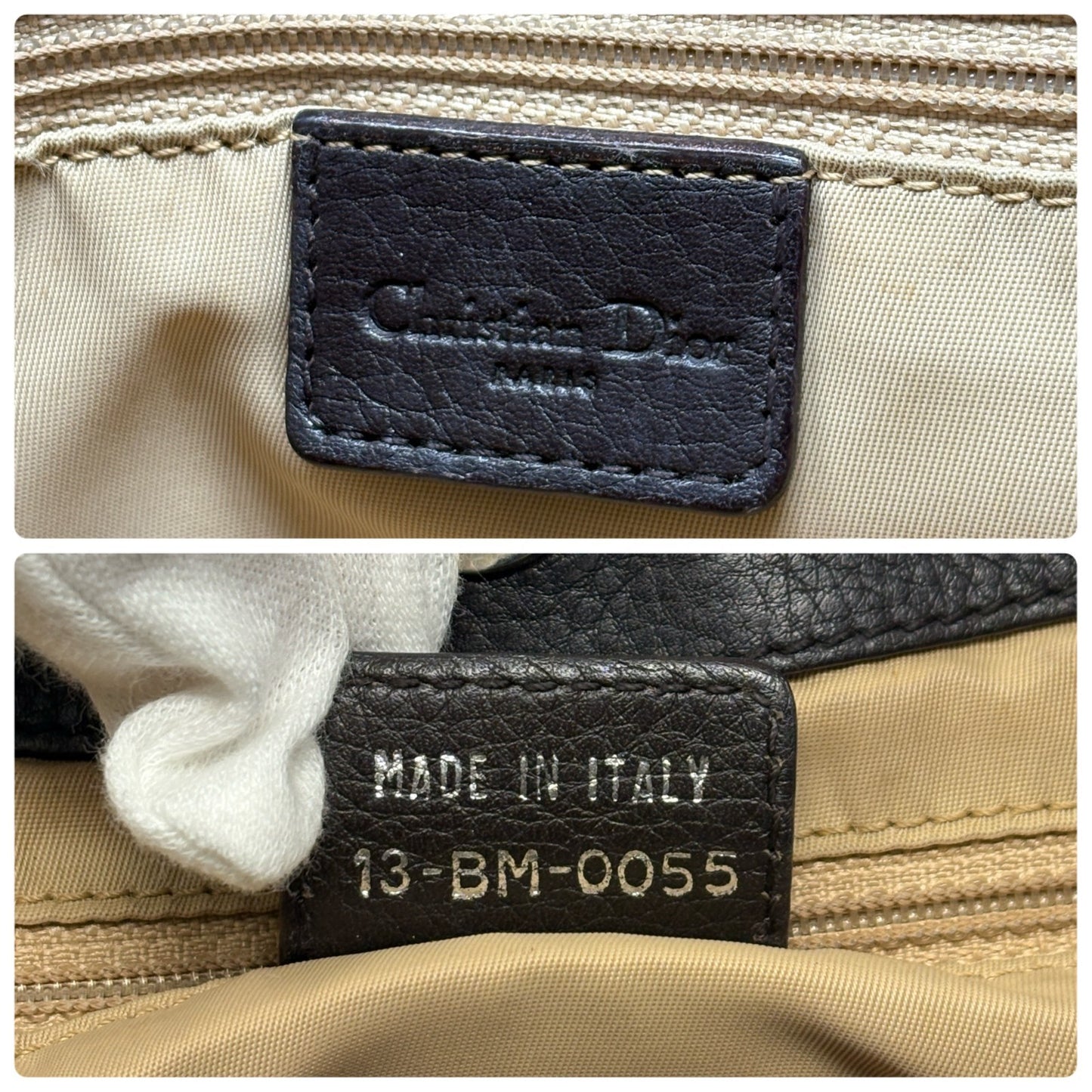 Christian Dior Vintage 2005 Trotter Monogram Street Chic Bag Beige 901899