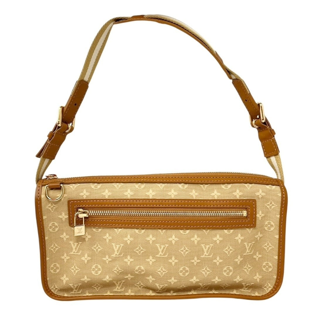LOUIS VUITTON Vintage Logo Monogram Kathleen Pochette Shoulder Bag Beige Canvas