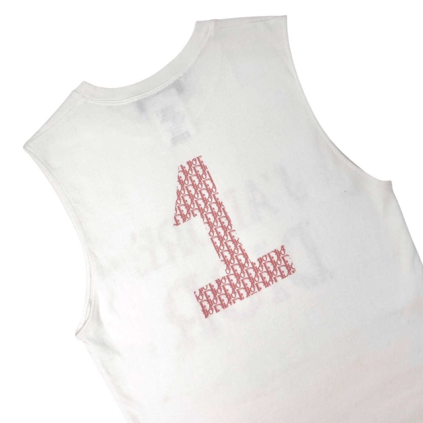 Christian Dior Vintage 2004 Trotter Monogram J'ADORE Logo Tank Top #38 White