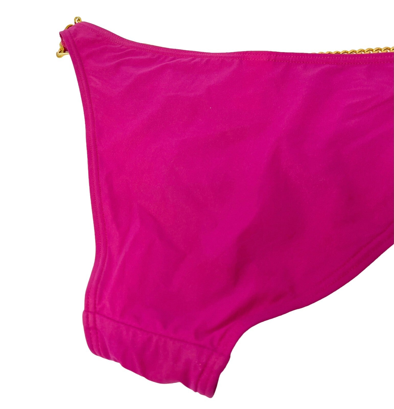 Christian Dior Vintage Logo Swimsuit Swimwear Bikini #36 Pink Gold Nylon RankAB