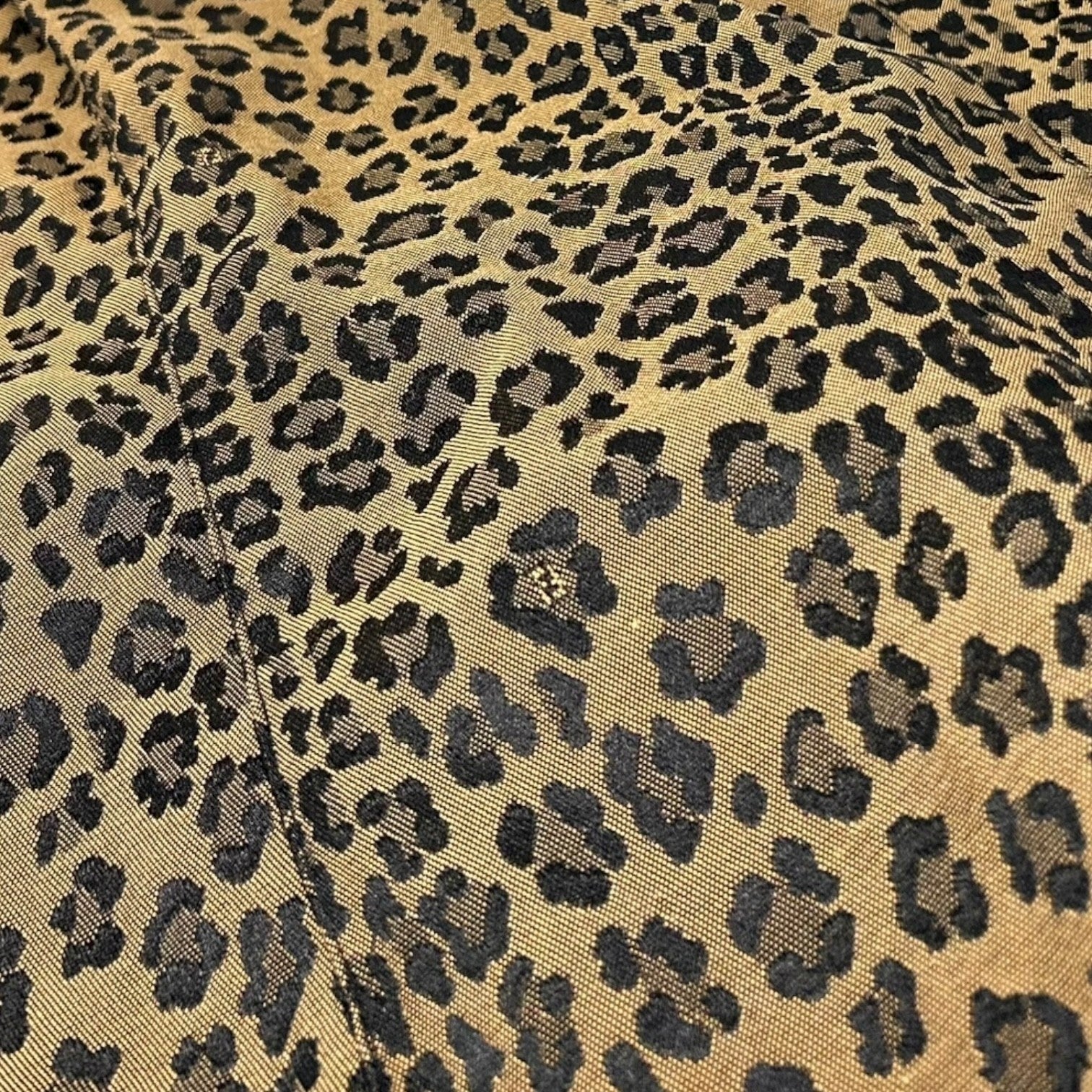 FENDI Vintage FF Logo Leopard Dress One-piece #44 Brown Black Sleeveless